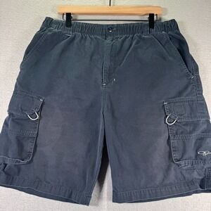 Vintage Ocean Pacific Sport Cargo Short Mens Large Navy Blue Grunge Surf Y2K‎